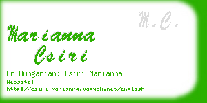 marianna csiri business card